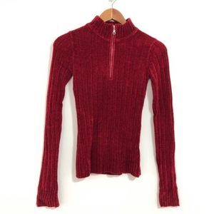 Vintage Simply. bye fitted half zip pullover size small